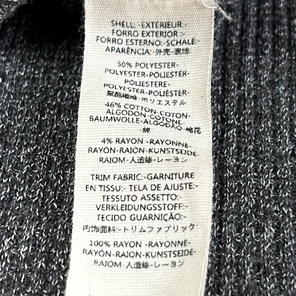 We the Free Free People gray waffle knit w/patchwork sleeves. Oversized Medium - Picture 12 of 16